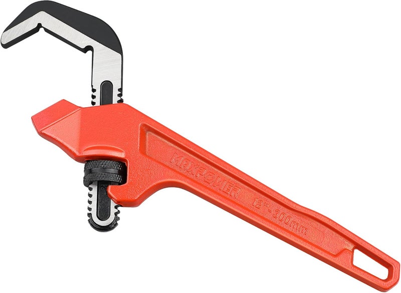 Max Power Adjustable Offset Hex Wrench, 12 Inch, Red, Cast Iron - Image 1